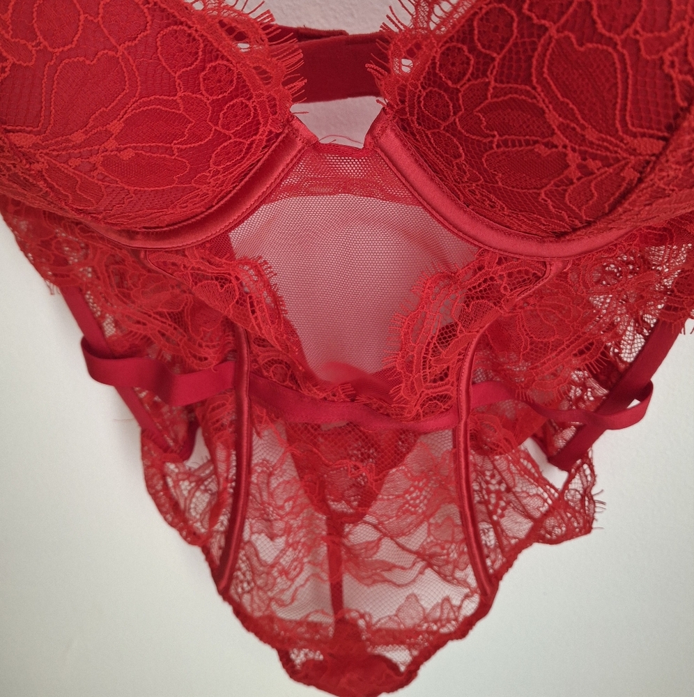 Victoria's Secret Red Lace Chemise